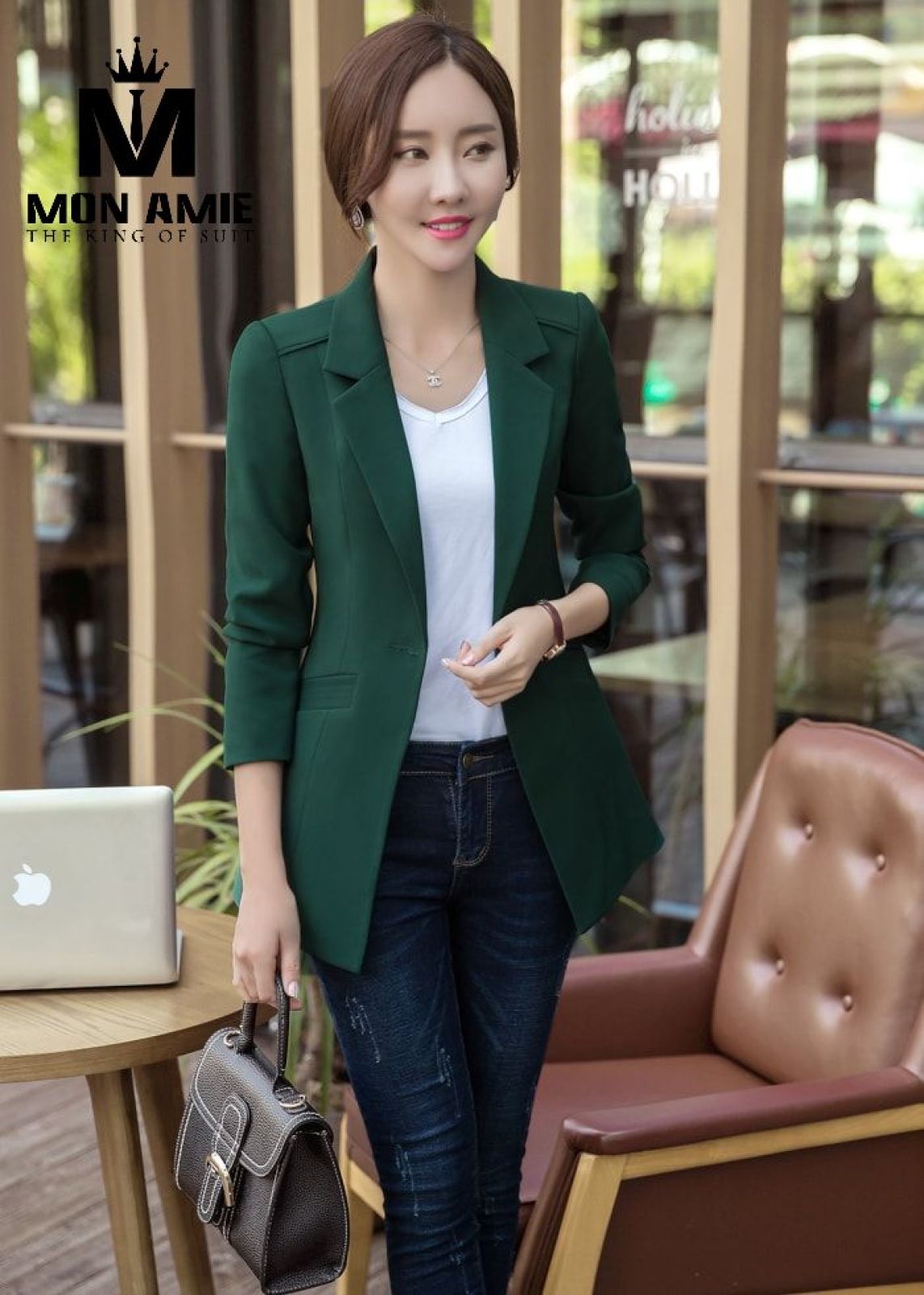 Green Classic Business Blazer 